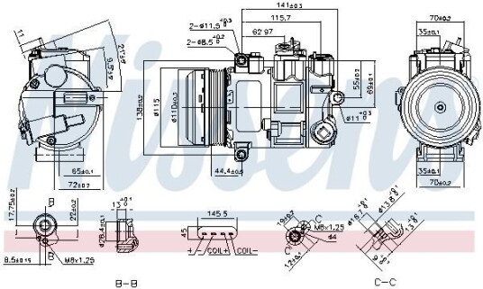 AC kompressor NISSENS 890696 AC kompressor NISSENS 890696