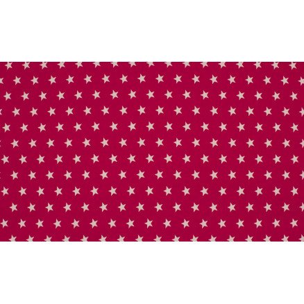 Diverse Minimals Bomullspoplinstoff Print 117 Star Fuchsia 145cm 50cm
