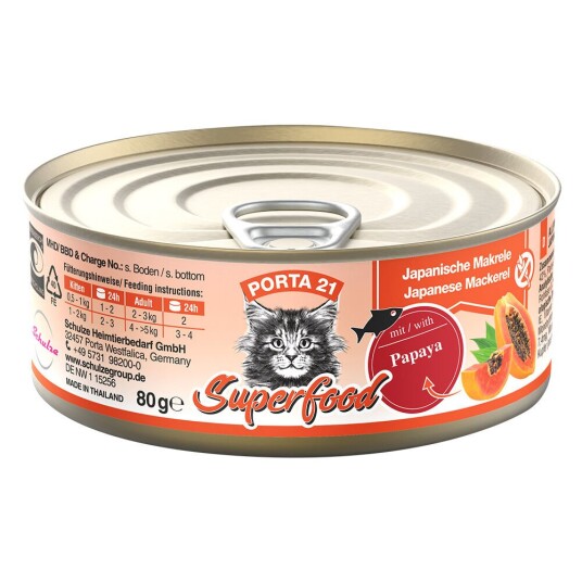 Porta 21 Superfood 24 X 80 G – Makrell Med Papaya