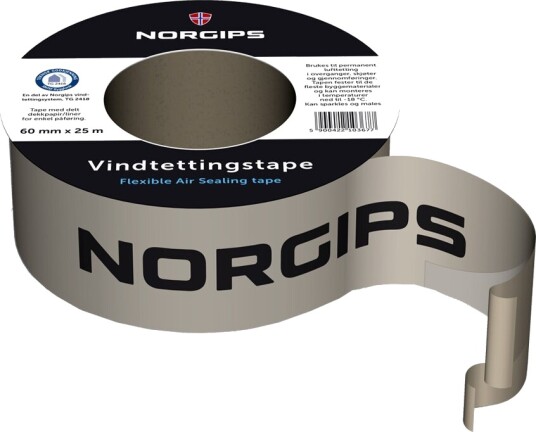 Norgips Vindtettingstape 60 mm Norgips Vindtettingstape 60 mm