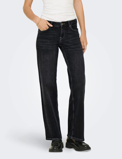 ONLY Onljudy O Lw Wide Leg Dnm Tai850 Noos   Black   S
