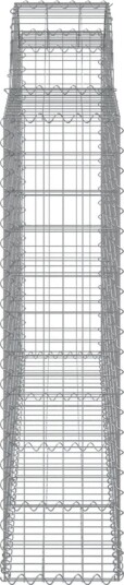 vidaXL Gabionkurver buede 8 stk 200x30x120/140 cm galvanisert jern