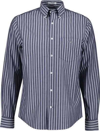 Gant Reg Poplin Stripe Shirt Navy S Gant Reg Poplin Stripe Shirt Navy S