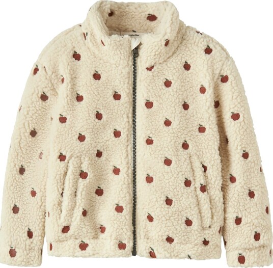Lil" Atelier Fleecejakke   NmfNalo   Turteldue/epler   Lil Atelier   6 år (116)   Fleecejakke Beige Brun Hvit