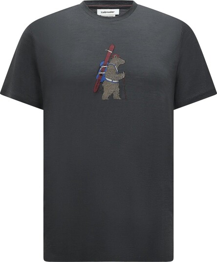 Icebreaker Men Mer 150 Tech Lite Ss Tee Bear Tour OBSIDIAN S