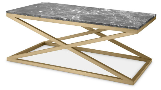 Criss Cross salongbord brushed brass Criss Cross salongbord brushed brass