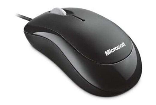 Microsoft Basic Optisk Mus for Bedrifter - 3 Knapper - Kablet - Svart