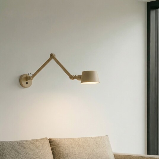 Vegglampe Lucande Silka dimmbar Beige Arbeidsrom / kontor Metall Moderne 16 14 Beige