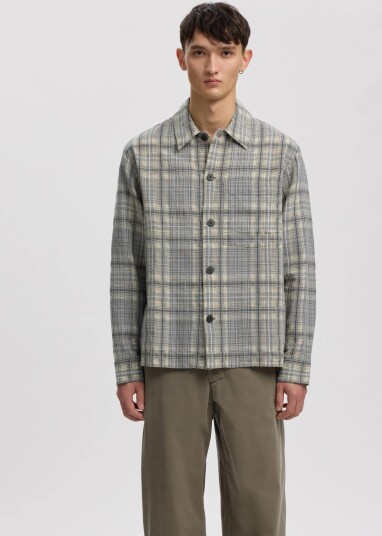 Annarr Anrvern Flannel Overshirt Grey XL