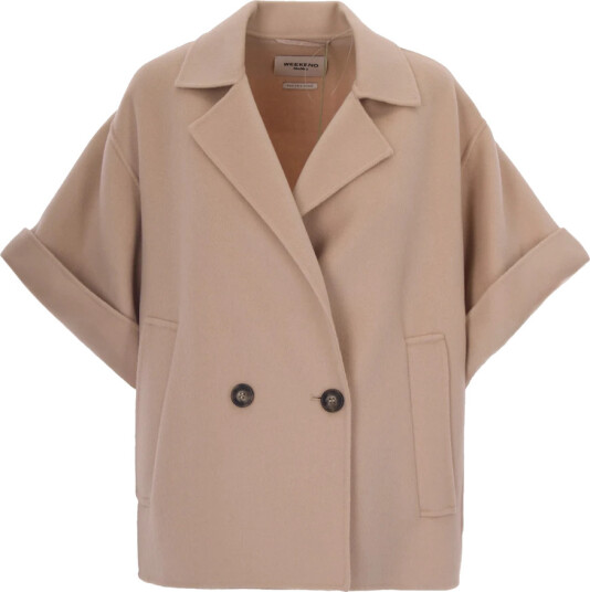 Max Mara Dame Frakker Beige XS, Max Mara Dame Frakker Beige XS,