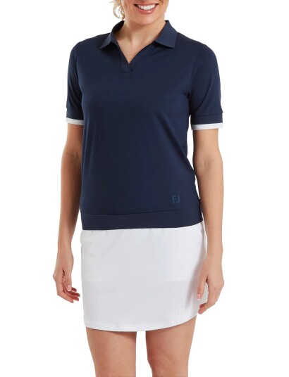 FootJoy Texture Knit Polo Navy M FootJoy Texture Knit Polo Navy M