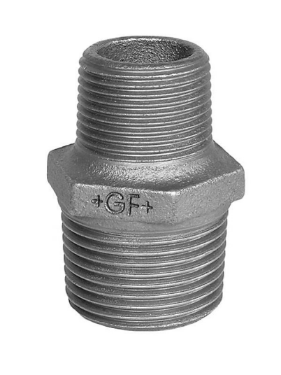 +GF+ nipple black 3/8 1/4"" +GF+ nipple black 3/8 1/4""