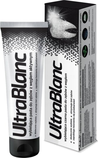 Tannbleking Tannkrem UltraBlanc Charcoal 75 ml.