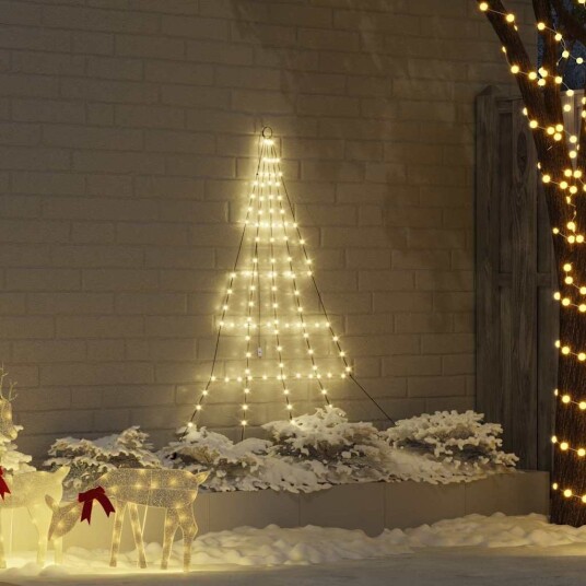 LED juletre med 112 LED med jordspyd Varmhvit 182 cm Metall