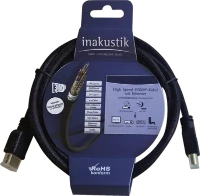 Inakustik Tilkoblings /Tilkoblingskabel A Fra 1X Hdmi Plugg B Til 1X Hdmi Plugg 1,5 Meter Ve 313990015