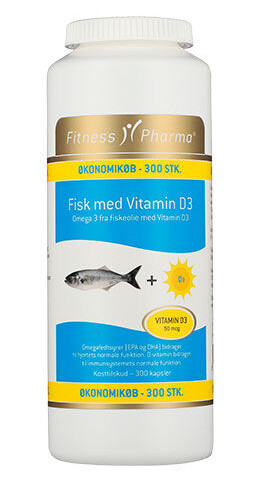 Fitness Pharma Fisk med Vitamin D3 - 300 Kapslar Fitness Pharma Fisk med Vitamin D3 - 300 Kapslar