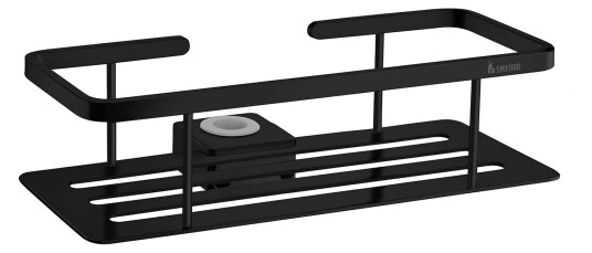 Smedbo sidelinjekurv for dusjstang. svart. kurv 250 x 103 mm.
