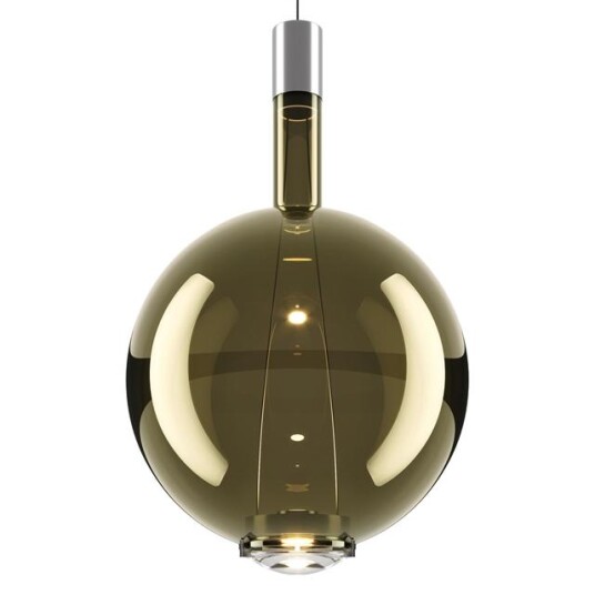 Lodes Sky-Fall Rund Taklampe Stor 3000K Golden Sage/Glass