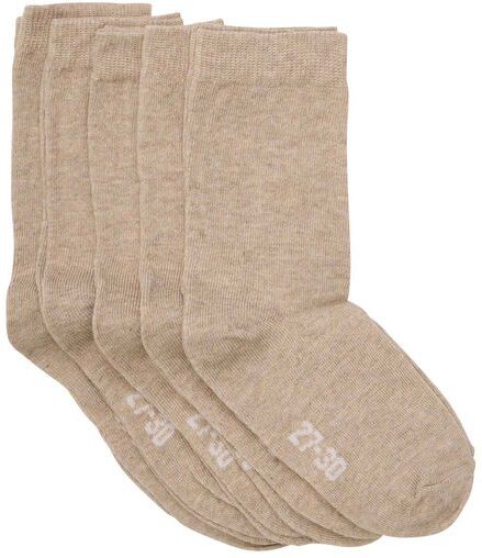 MinyMo 5 pack sokker til barn Silver Mink Melange