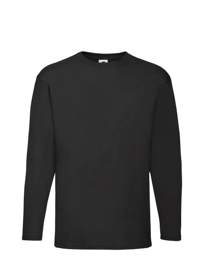 Fruit of the loom Valueweight Long Sleeve T Black XL