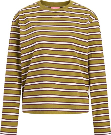 JJXX Jxsophia Boxy Ls Stripe Tee Jrs Sn Khaki green L