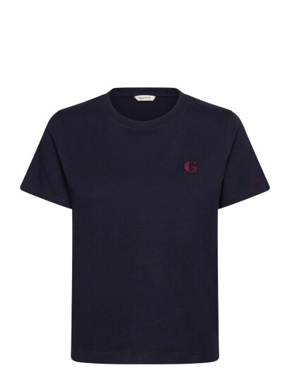 GANT Reg G Badge Ss T-Shirt - Navy - XS