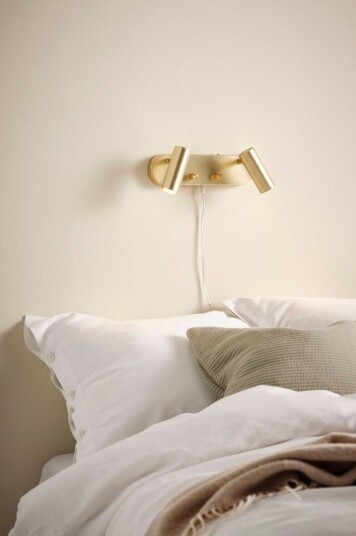 Jotex LEE vegglampe - dobbel Børstet messing 1543215-03-0 1543215-04-0 Jotex LEE vegglampe - dobbel Børstet messing 1543215-03-0 1543215-04-0