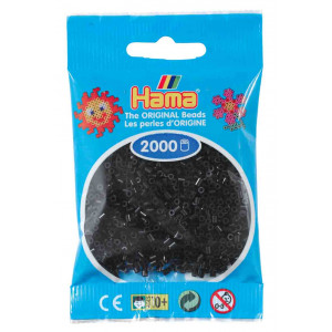 Hama Mini Perler 501-18 Sort 2000 stk Hama Mini Perler 501-18 Sort 2000 stk