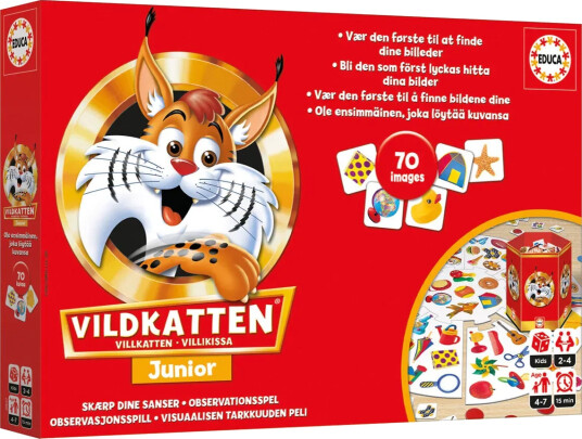 Educa Vildkatten Brettspill for Barn - 70 Bilder, 2-4 Spillere
