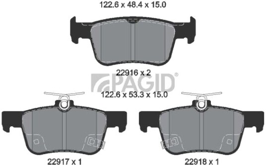 PAGID T2886N Bremseklosser