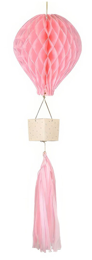 PartyDeco Honeycomb Luftballong Rosa