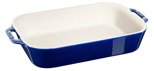 Staub rektangulær ovnsform 34 x 24 cm blå