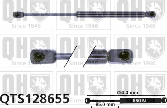 Gassfjær motorpanser QUINTON HAZELL QTS128655