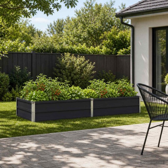 vidaXL Hevet Hagebed Antrasitt 160 x 80 x 24 cm kaldvalset stål