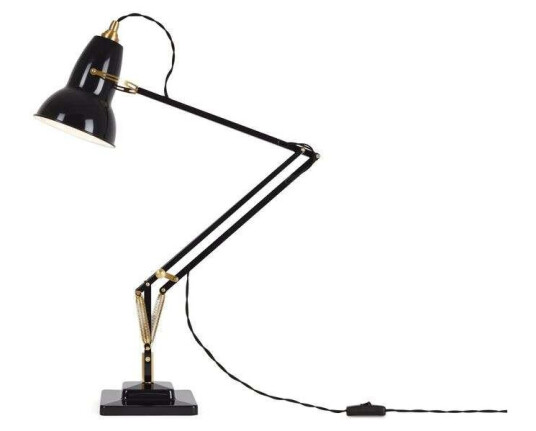 Anglepoise Original 1227 Brass Desk Lamp Jet Black Anglepoise Original 1227 Brass Desk Lamp Jet Black