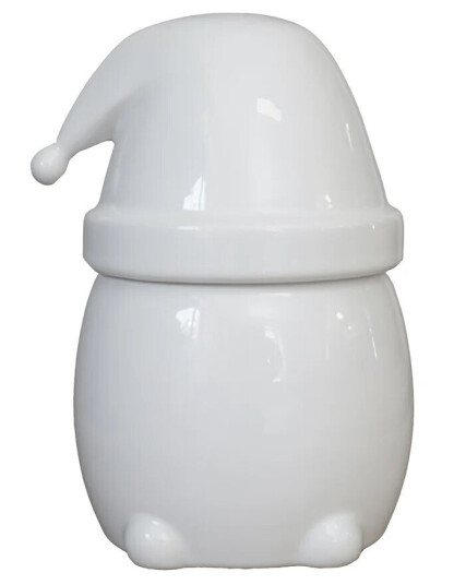 DBKD Eating Santa skål med lokk stor Shiny white DBKD Eating Santa skål med lokk stor Shiny white