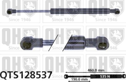 Gassfjær motorpanser QUINTON HAZELL QTS128537