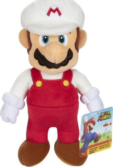 Nintendo Super Mario Plysjbamse Fire Mario 24cm Nintendo Super Mario Plysjbamse Fire Mario 24cm