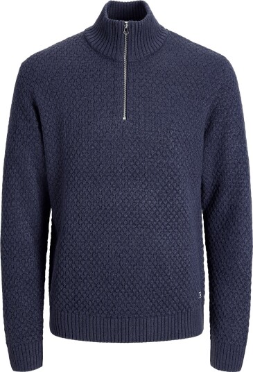 Jack & Jones Jjblake Knit Half Zip NAVY BLAZER M