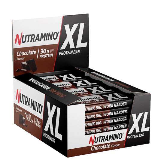 16 x Nutramino XL Protein Bar 74 g sjokolade karamell peanøtt Nutramino 16 x Nutramino XL Protein Bar 74 g sjokolade karamell peanøtt Nutramino