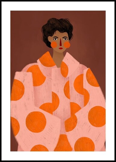 Woman With Orange Poster Plakat / 50x70cm