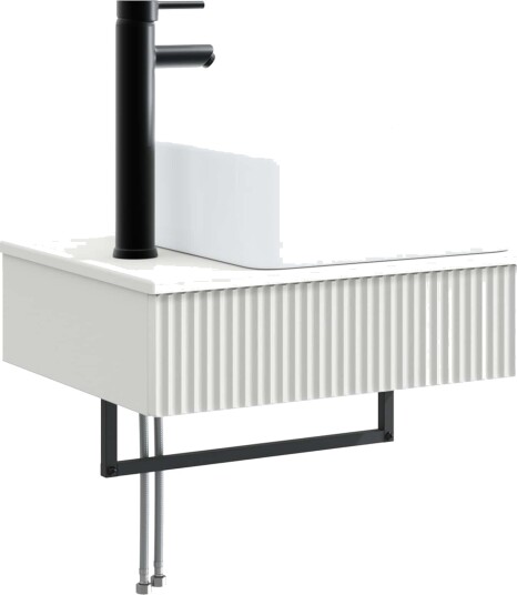 Vegghengt vask Hvit 53 x 35 x 39 cm Konstruert tre Vegghengt vask Hvit 53 x 35 x 39 cm Konstruert tre