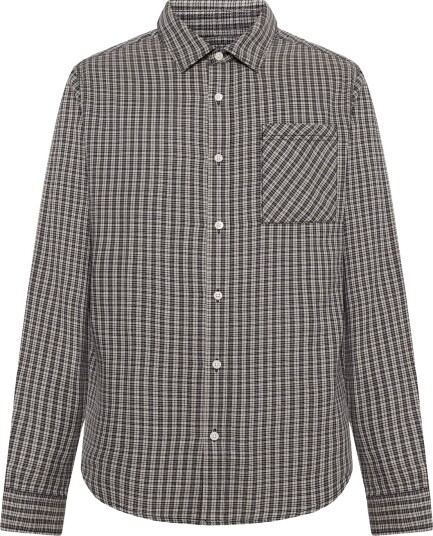 Knowledge Cotton Apparel Dune Regular Check Shirt Cream L