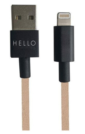 Design Letters - Tech Favourite kabel lightning 1,85m beige