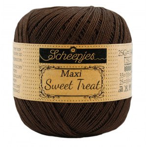 Scheepjes Maxi Sweet Treat Garn Unicolor 162 Sort Kaffe Scheepjes Maxi Sweet Treat Garn Unicolor 162 Sort Kaffe