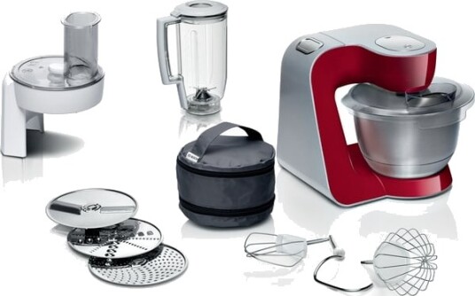 Bosch MUM5 CreationLine Kjøkkenmaskin 1000W Dyp Rød/Sølv 3,9L