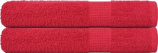 vidaXL Håndklær FROGN 2 stk rød 100x200 cm 360 gsm vidaXL Håndklær FROGN 2 stk rød 100x200 cm 360 gsm