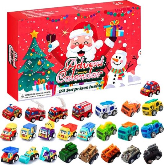 Adventskalender 24 dager nedtelling for feriemoro bursdagsfester med daglig overraskelsesgave