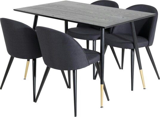 Venture Home Spisegruppe Venture Home Dipp med 4 Velvet Stoler GR20009
