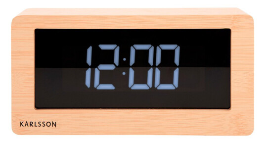 Karlsson Boxed LED Light Wood Table Clock KA5899WD
